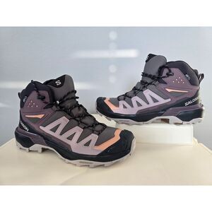 Salomon X Ultra 360 Mid CSWP Women's Boots Mauve Black Coral 9.5 NWT No Box